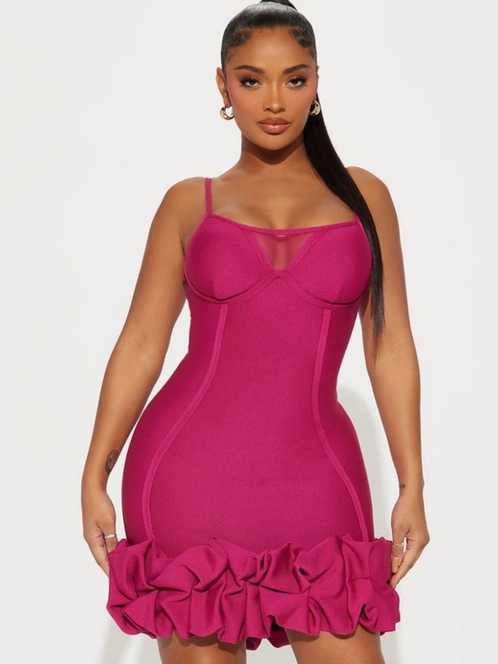 NWT Bandage Mini Dress - Magenta